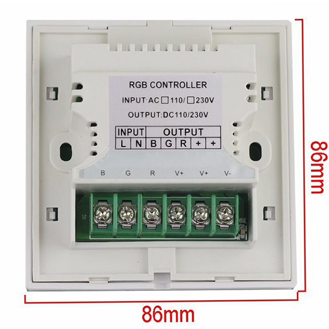 High voltage AC110/220V 600/720W RGB Touch Panel Controller remote control For AC110/220V RGB LED Strips